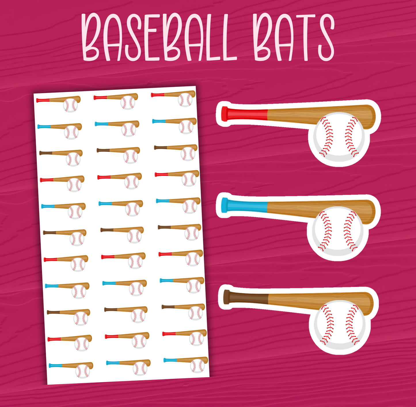 Baseball Bat Stickers