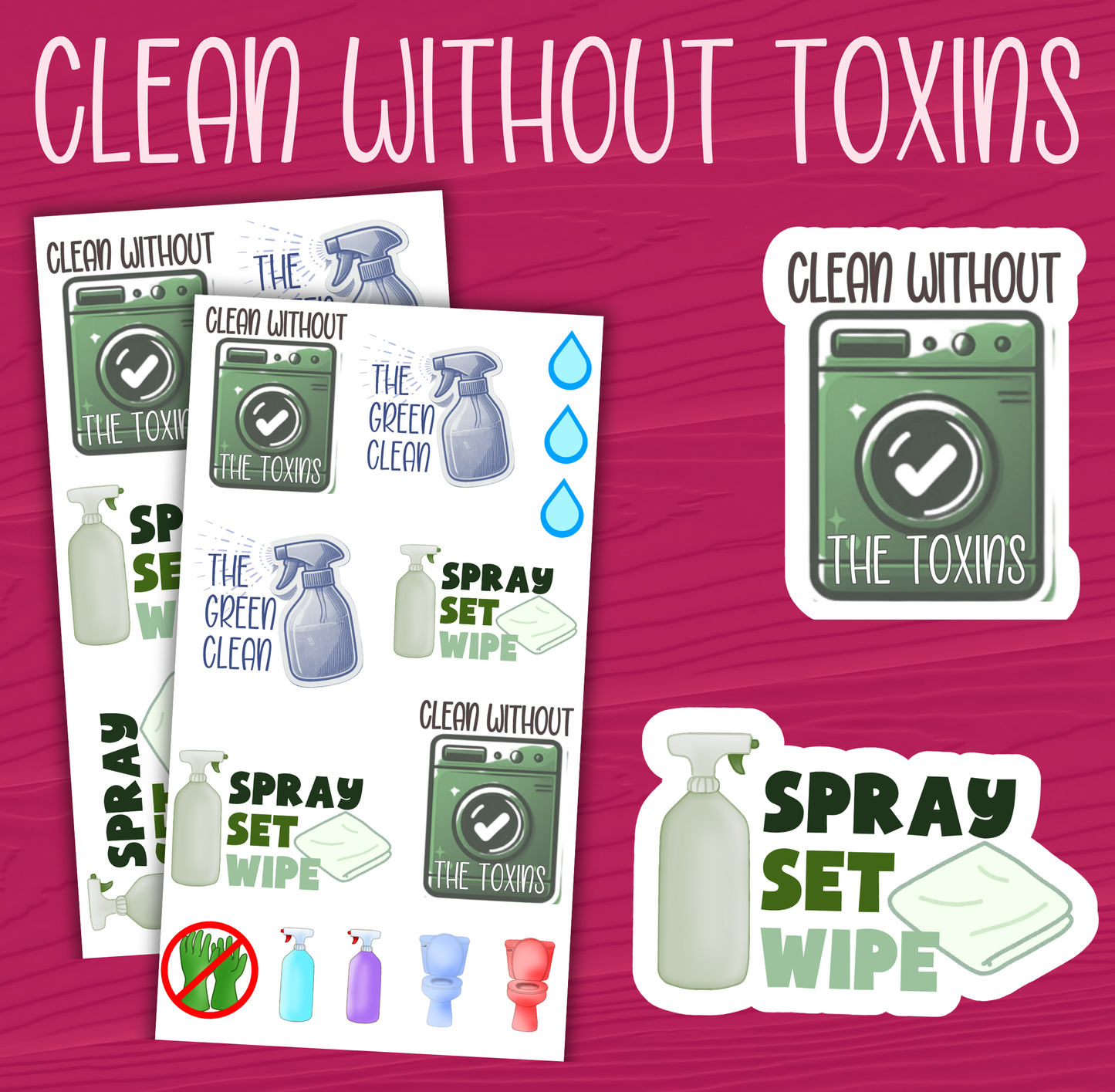 Clean without Toxin Stickers