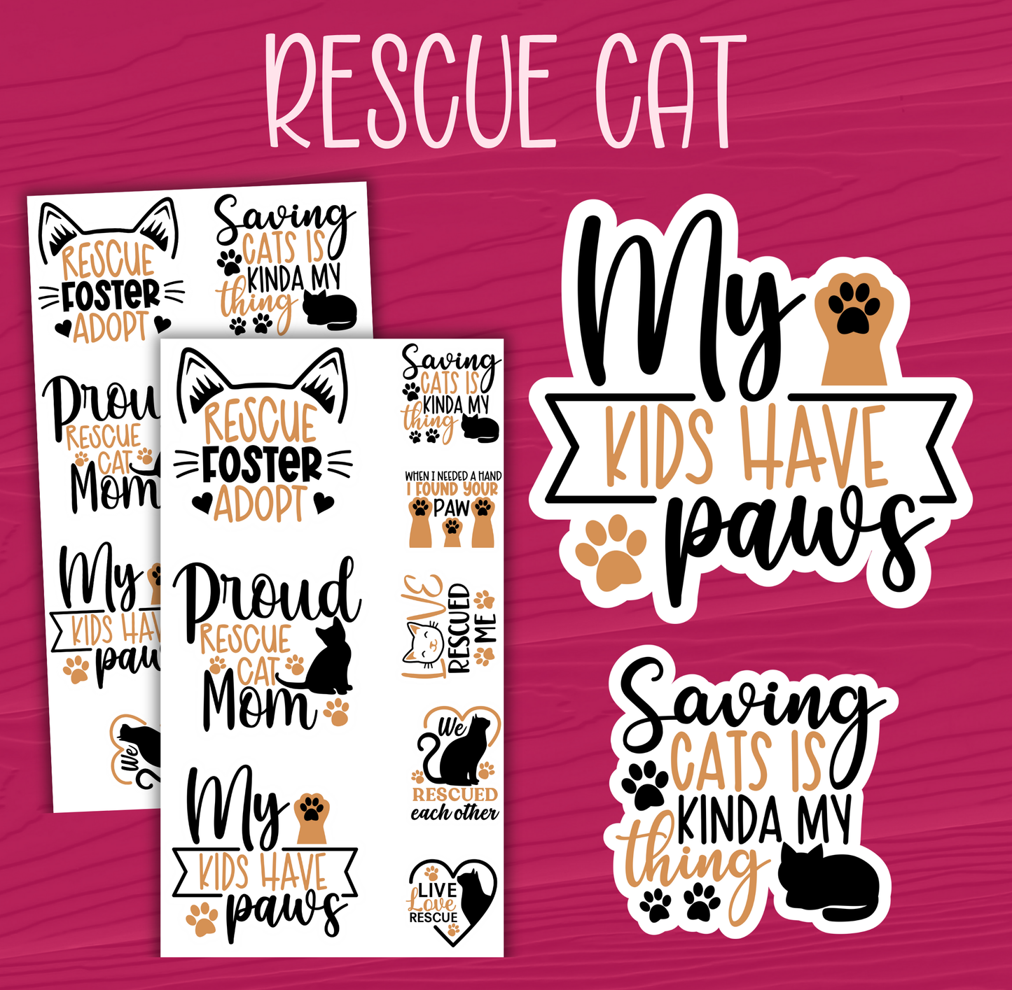 Cat Rescue Stickers