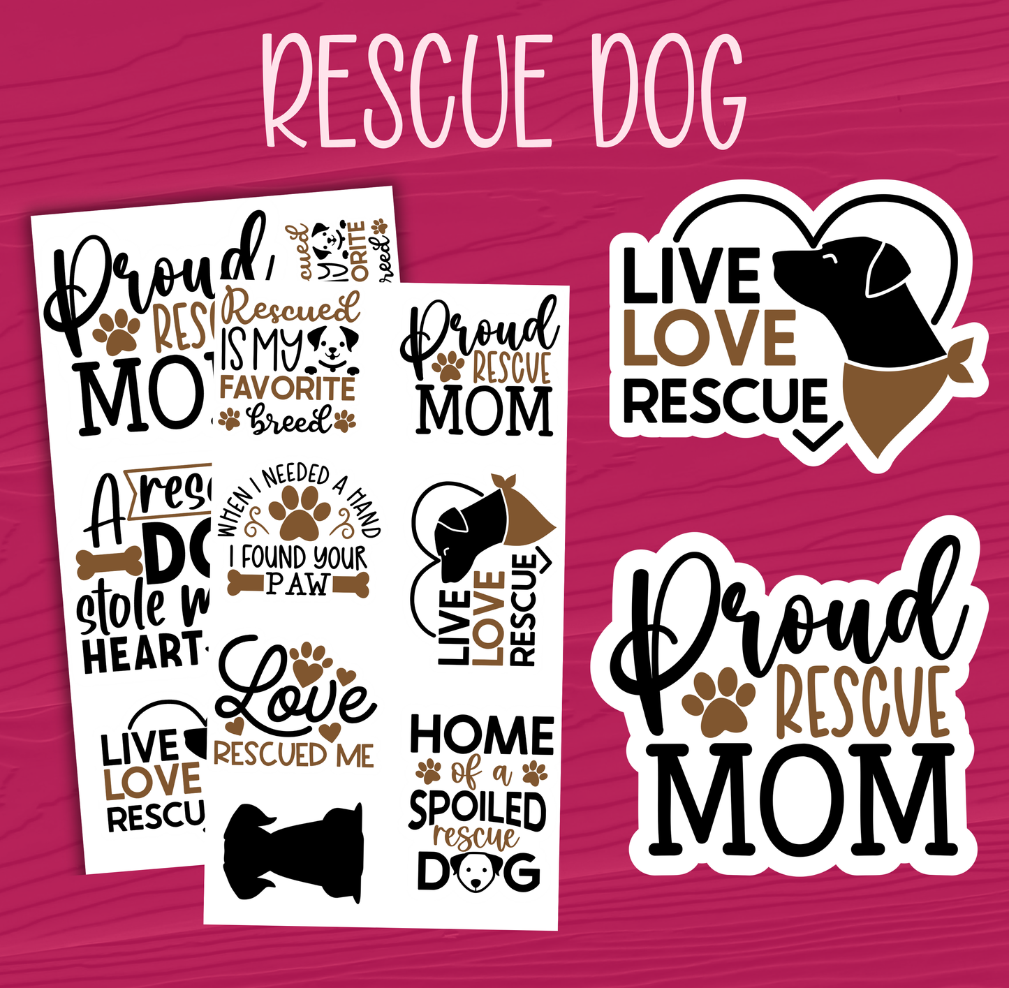 Dog Rescue Stickers
