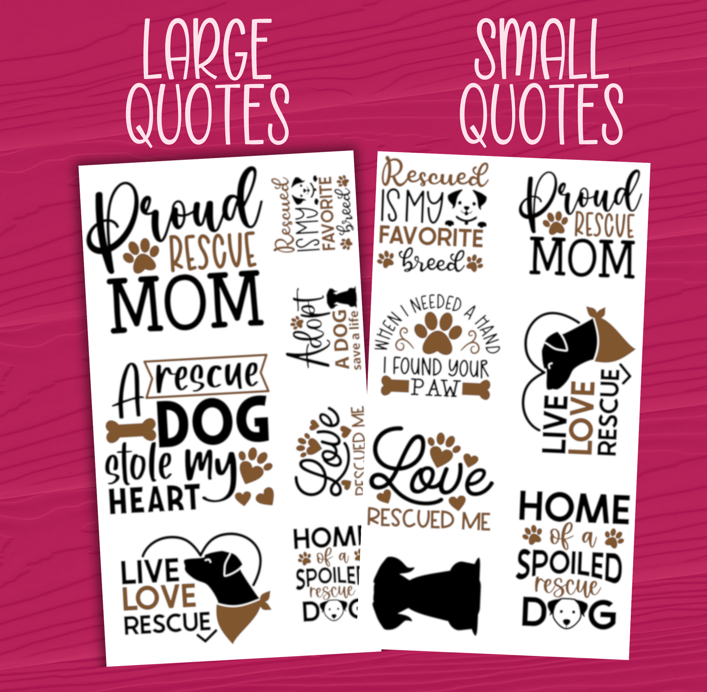 Dog Rescue Stickers
