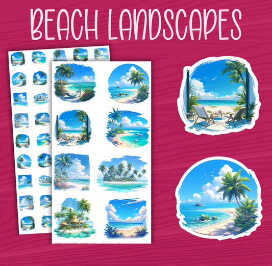 Beach Landscape Stickers