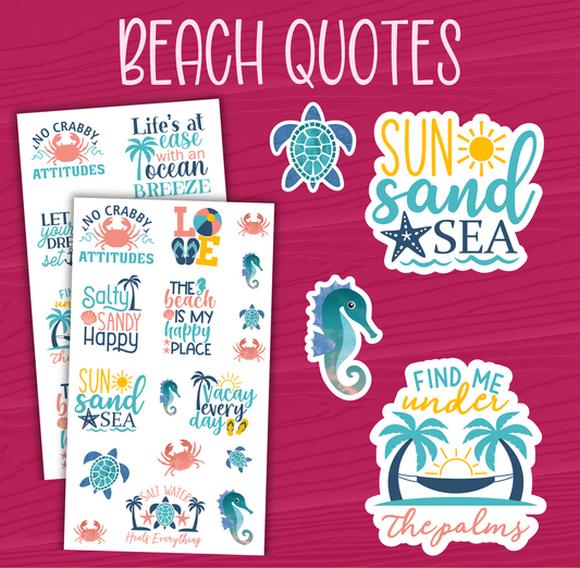 Beach Quote Stickers