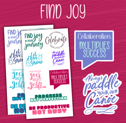 Find Joy Stickers