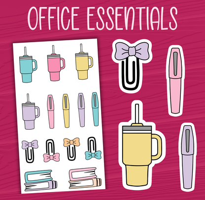 Office Essentials Stickers