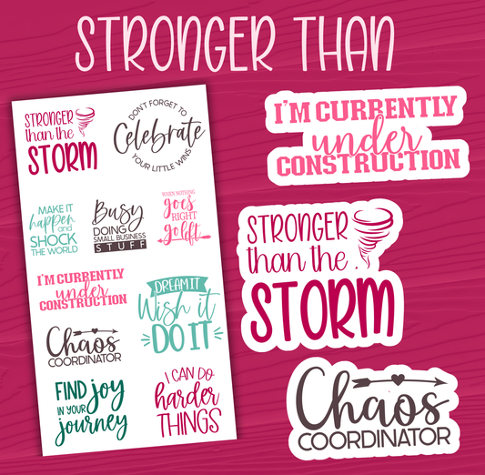 Stronger than the Storm Stickers